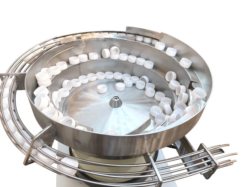 Vibration disc cover arranging machine