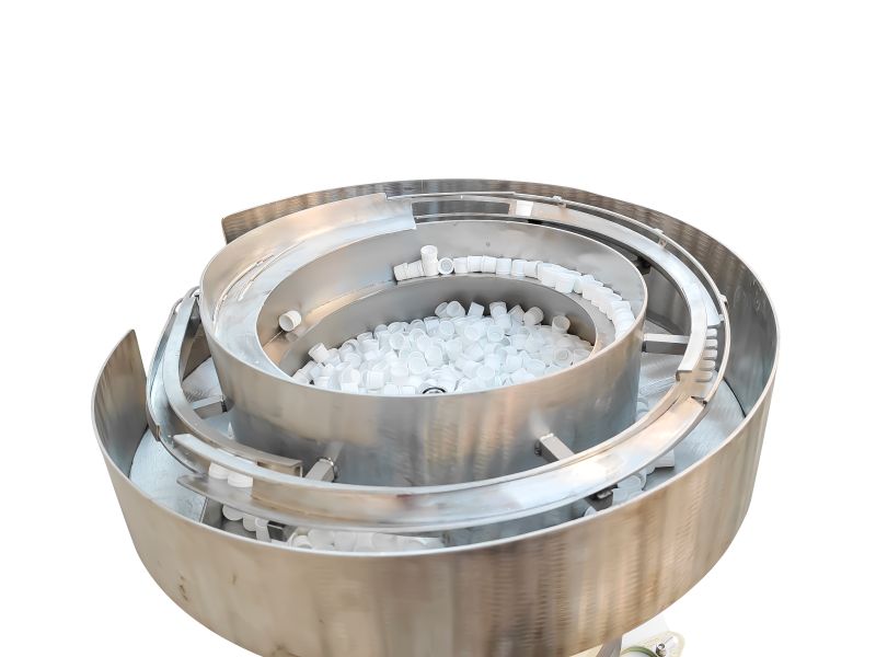 Vibration disc cover arranging machine