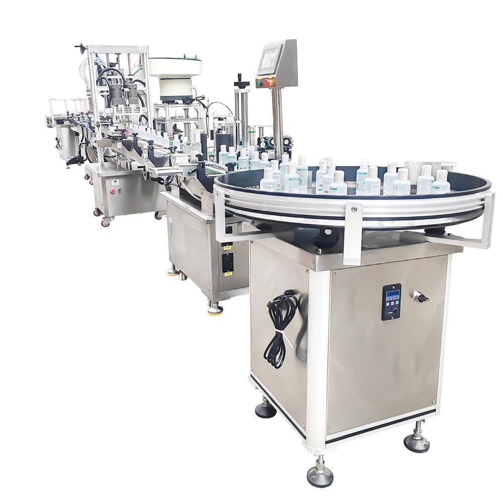 Bottle Sorting, Filling & Screwing Line