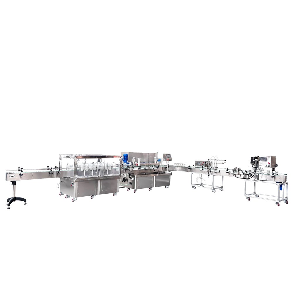 Brush Washing, Filling & Capping Machine