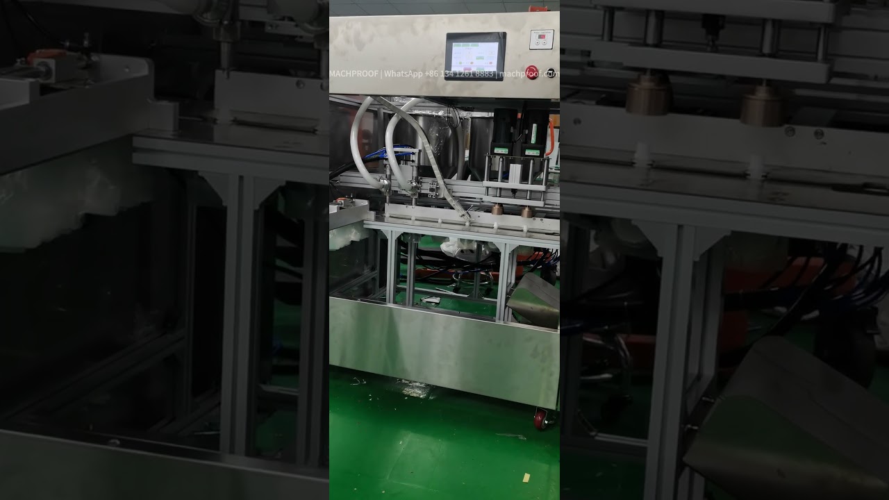 Thick Paint & Coating Filling Machine — 100 ml stand-up pouch · piston pump · hopper-fed high-viscosity filling