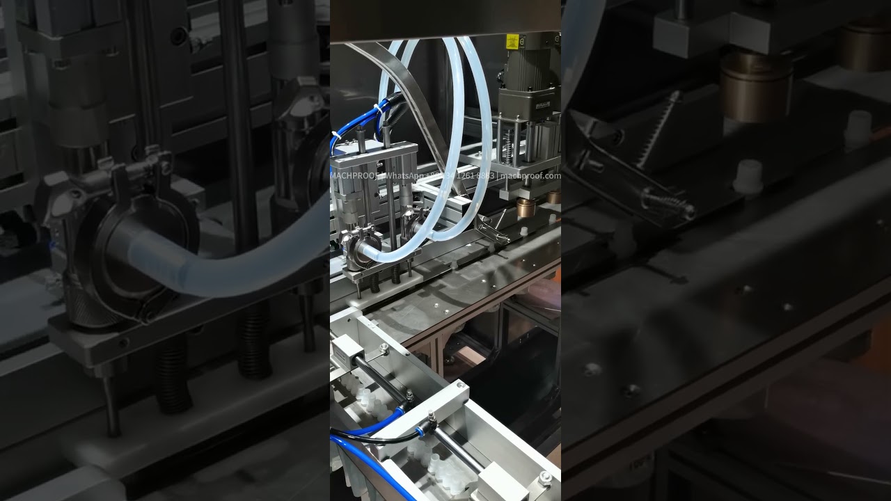 Yogurt Filling Machine — 100 ml stand-up pouch · filling & capping line · magnetic pump · ±1%