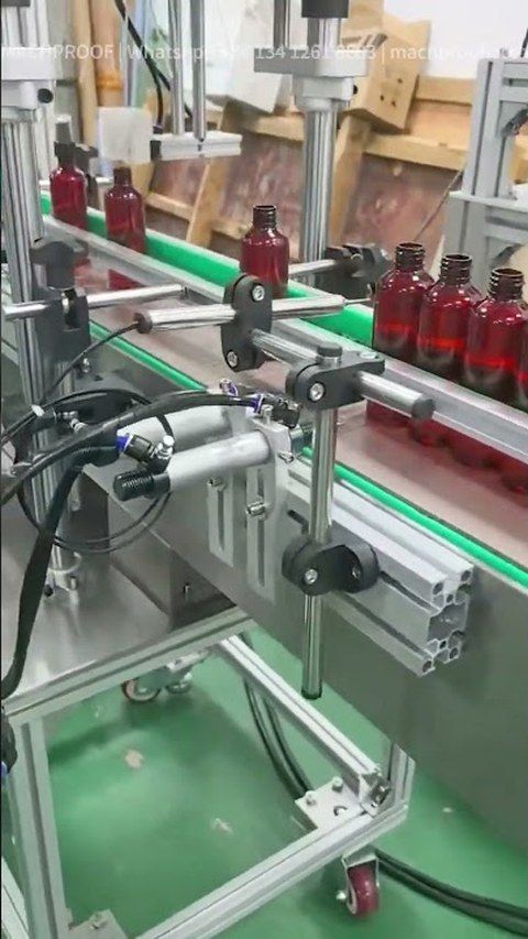 Mosquito Repellent Filling & Capping Line — 100–500 ml spray bottle · 10 heads · 5 L magnetic pump · ±1% · straw cap